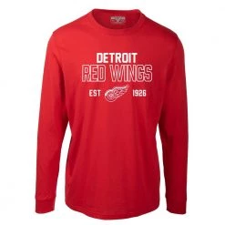 Levelwear Defined Oscar Long Sleeve Tee Shirt - Detroit Red Wings - Adult