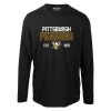 Levelwear Defined Oscar Long Sleeve Tee Shirt - Pittsburgh Penguins - Adult -Konixx Sales Store levelwear defined oscar long sleeve tee shirt pittsburgh penguins adult black