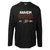 Levelwear LevelWear Defined Oscar Long Sleeve Tee Shirt - Anaheim Ducks - Adult -Konixx Sales Store levelwear levelwear defined oscar long sleeve tee shirt anaheim ducks adult black